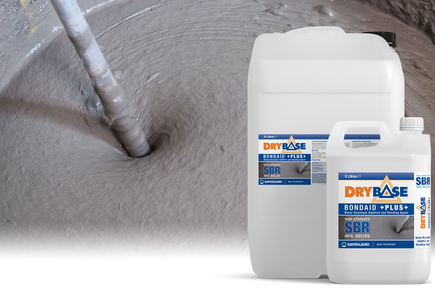 Drybase bondaid plus range page body image 5l 25l alt