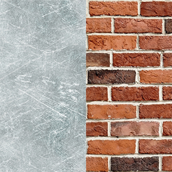 A brick wall resisting frost.