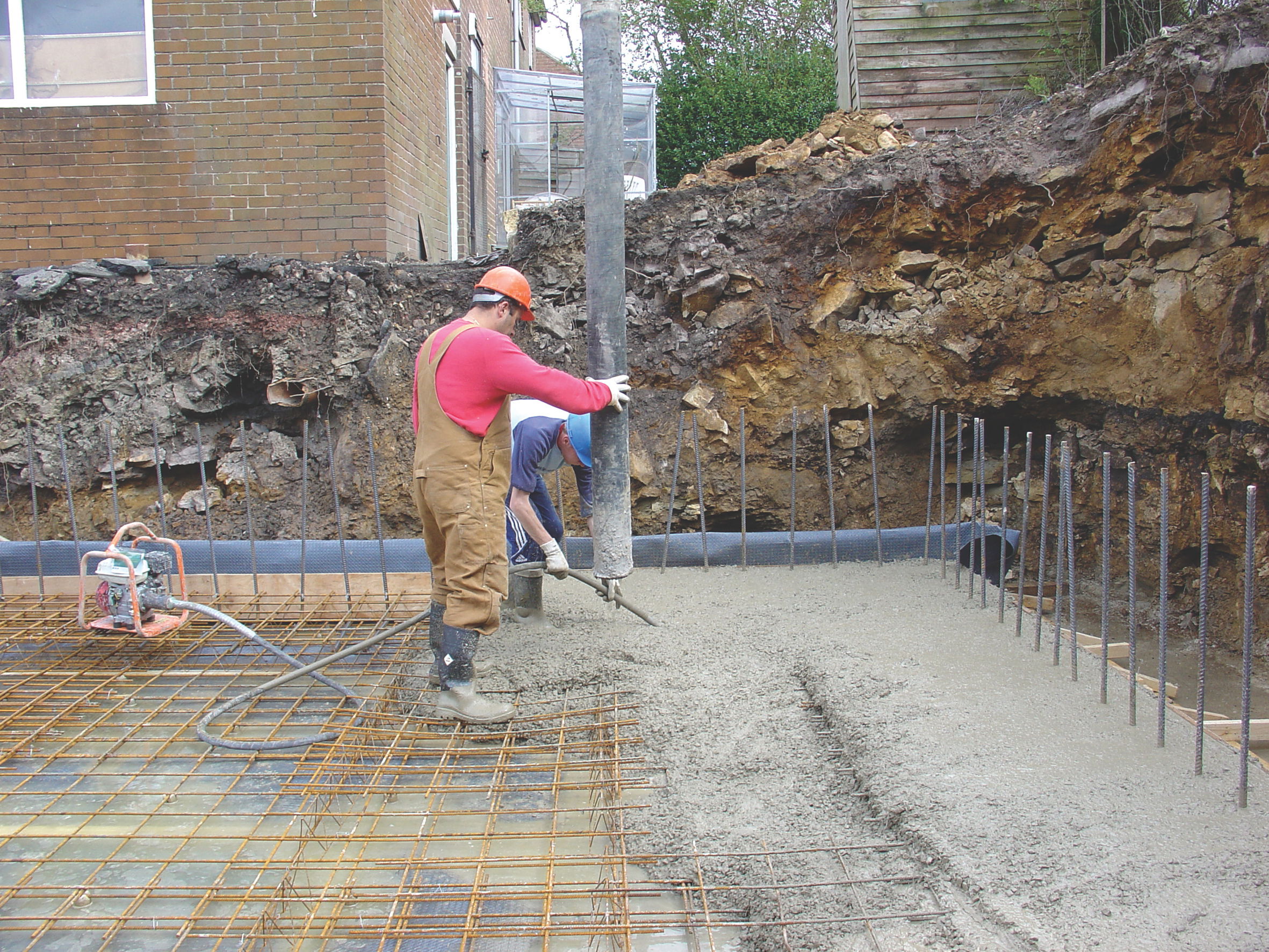 New Floor Slabs Step 4: Pour concrete