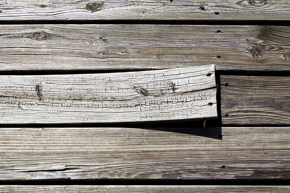 An example of warped wood