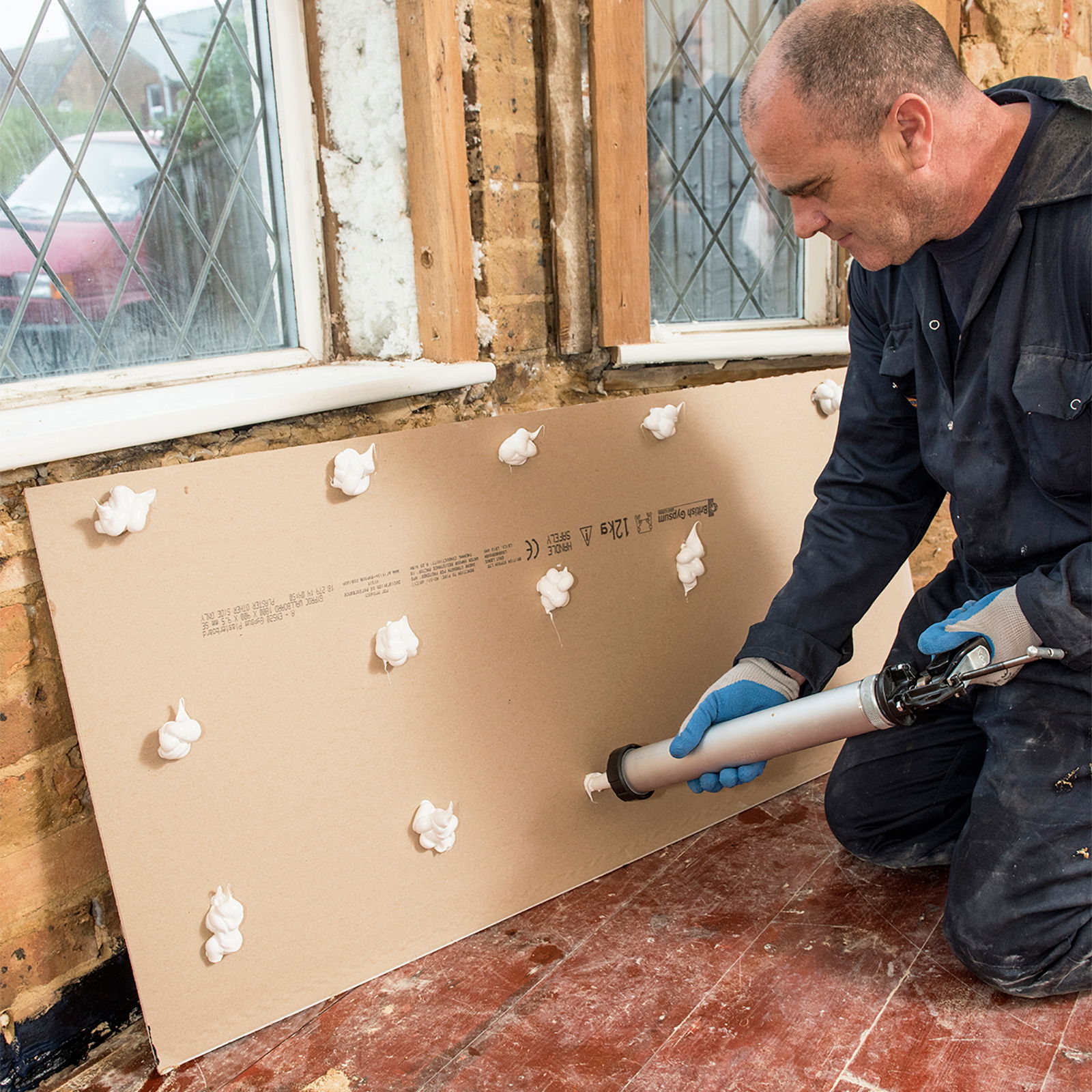 Step 11 dryzone system apply drygrip adhesive