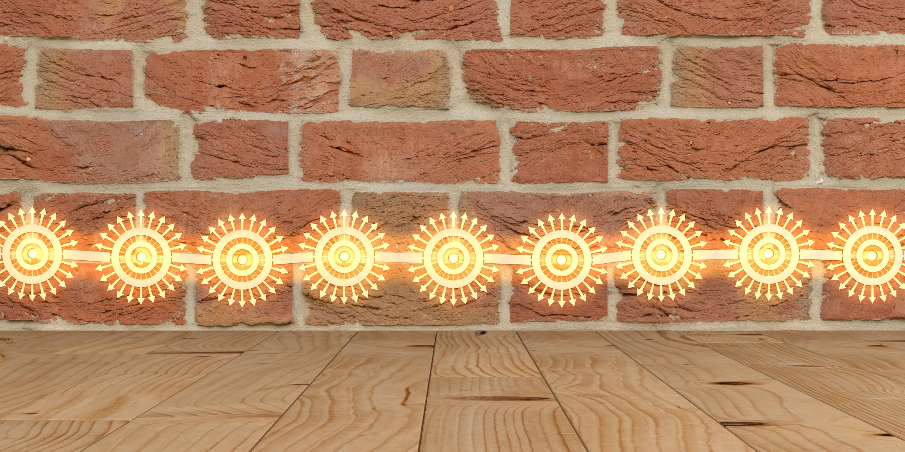 An image showing how Dryzone DPC Cream should be installed in an internal brick wall.