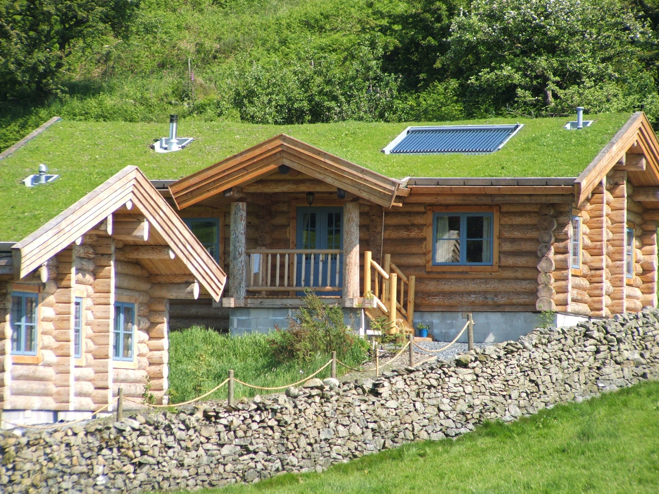 Green Roof Cabins Pitched Roof
