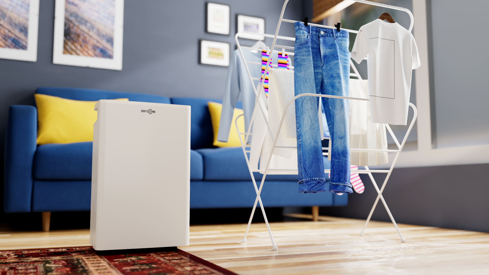 Dryzone Dehumidifier near a Clothes Airer