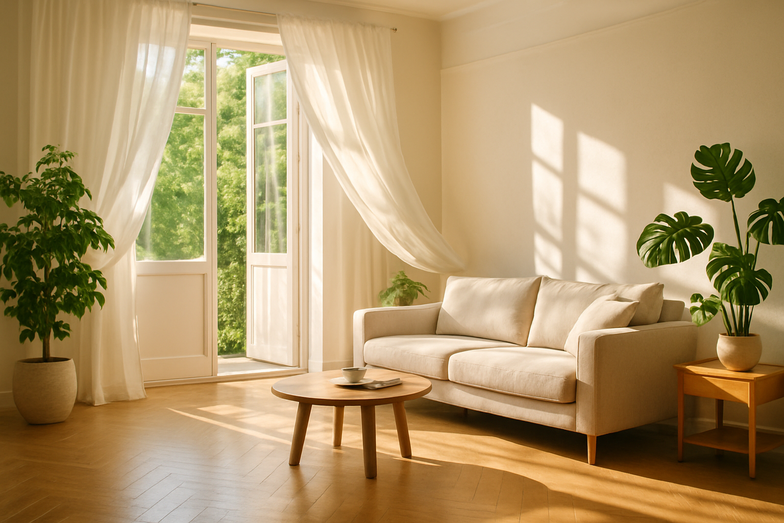 A light and airy room