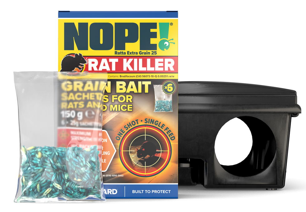 NOP! Rodent Grain Bait Box and Bag with Bait Station crop