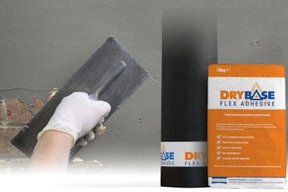 Drybase flex being applied to a wall