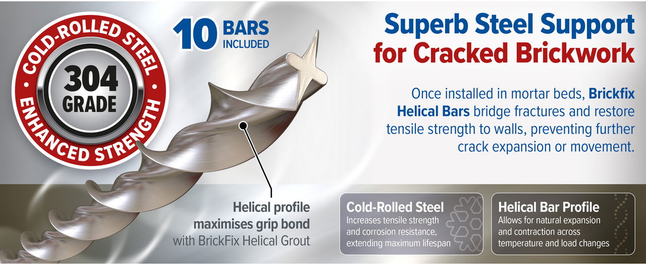 Superb steel support for cracked brickwork.