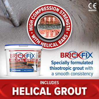 The BrickFix Kit includes helical grout.