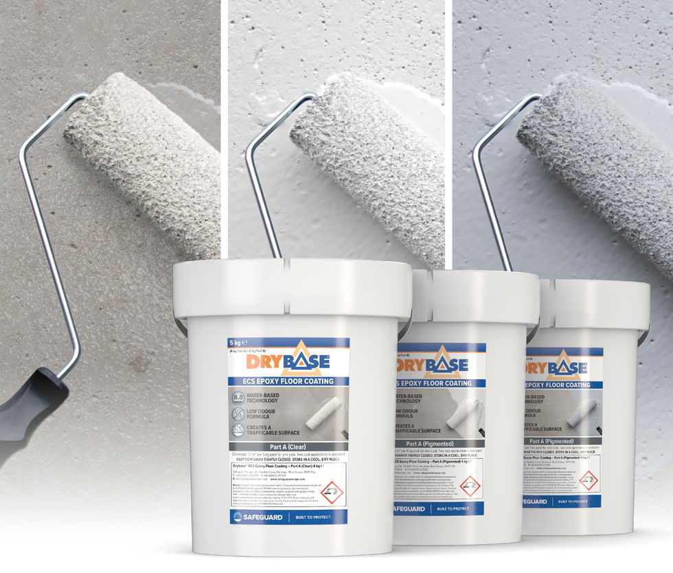 Drybase ECS clear white and grey rollers with packs