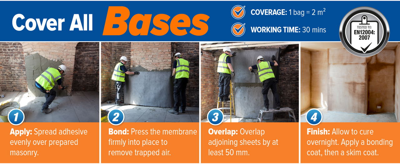 Cover all bases with Drybase Flex Membrane and Adhesive
