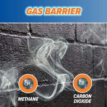 Drybase Black LDPM provides an effective gas barrier.