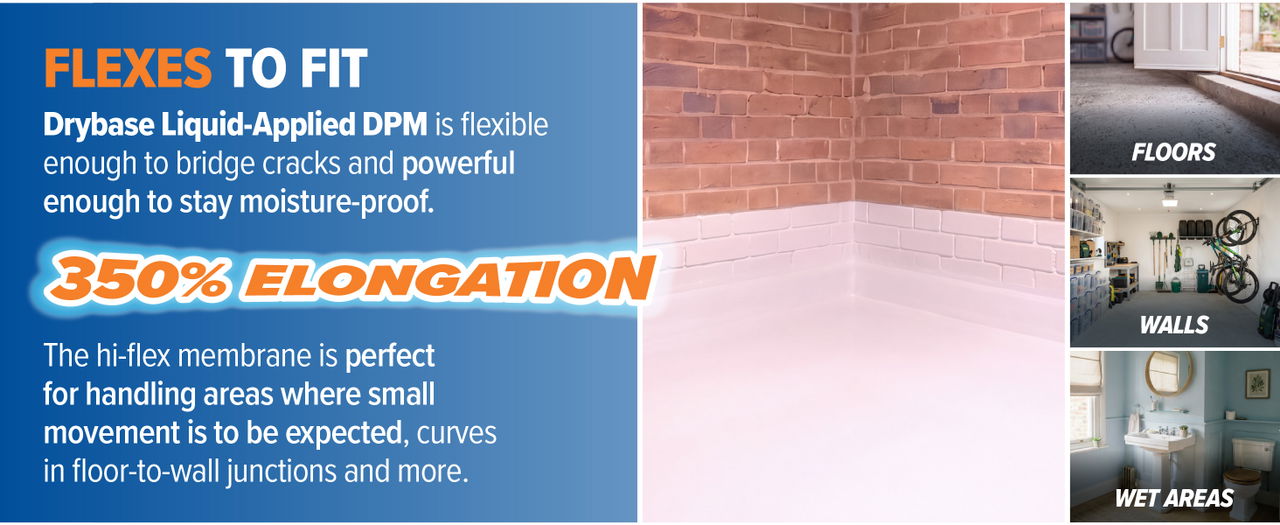 Drybase White LDPM flexes to fit