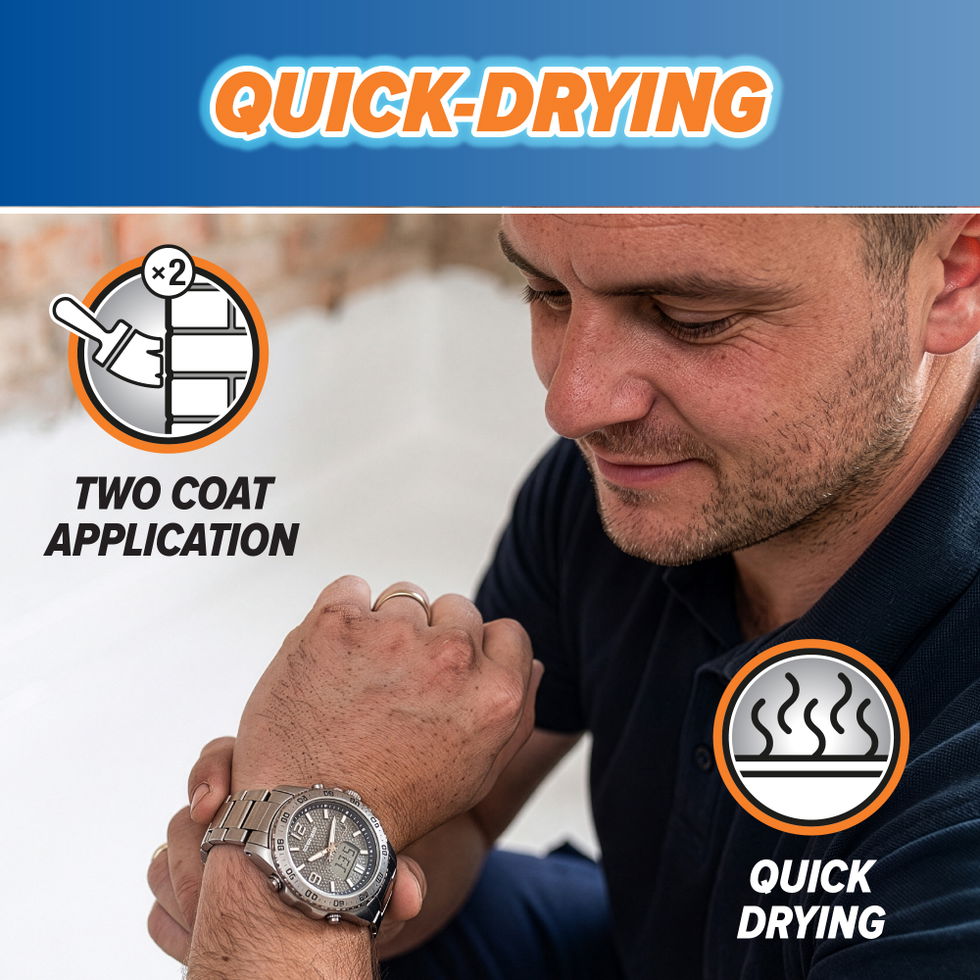 Drybase White LDPM is quick-drying.