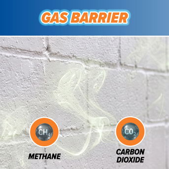 Drybase White LDPM provides an effective gas barrier.