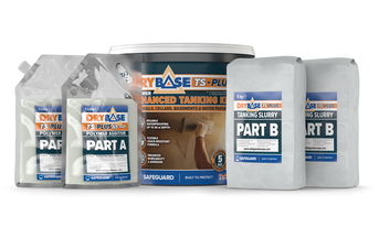 Drybase TS-Plus Enhanced Tanking Slurry bucket with supplied components (white b/g)