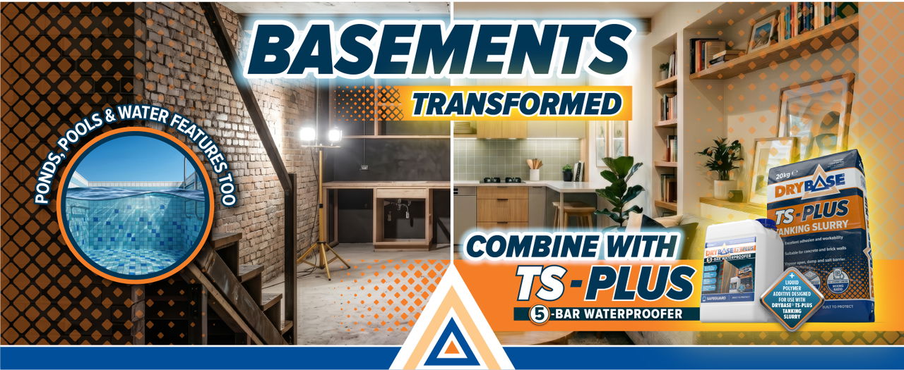 Transform basements into beautiful living spaces with Drybase TS-PLUS