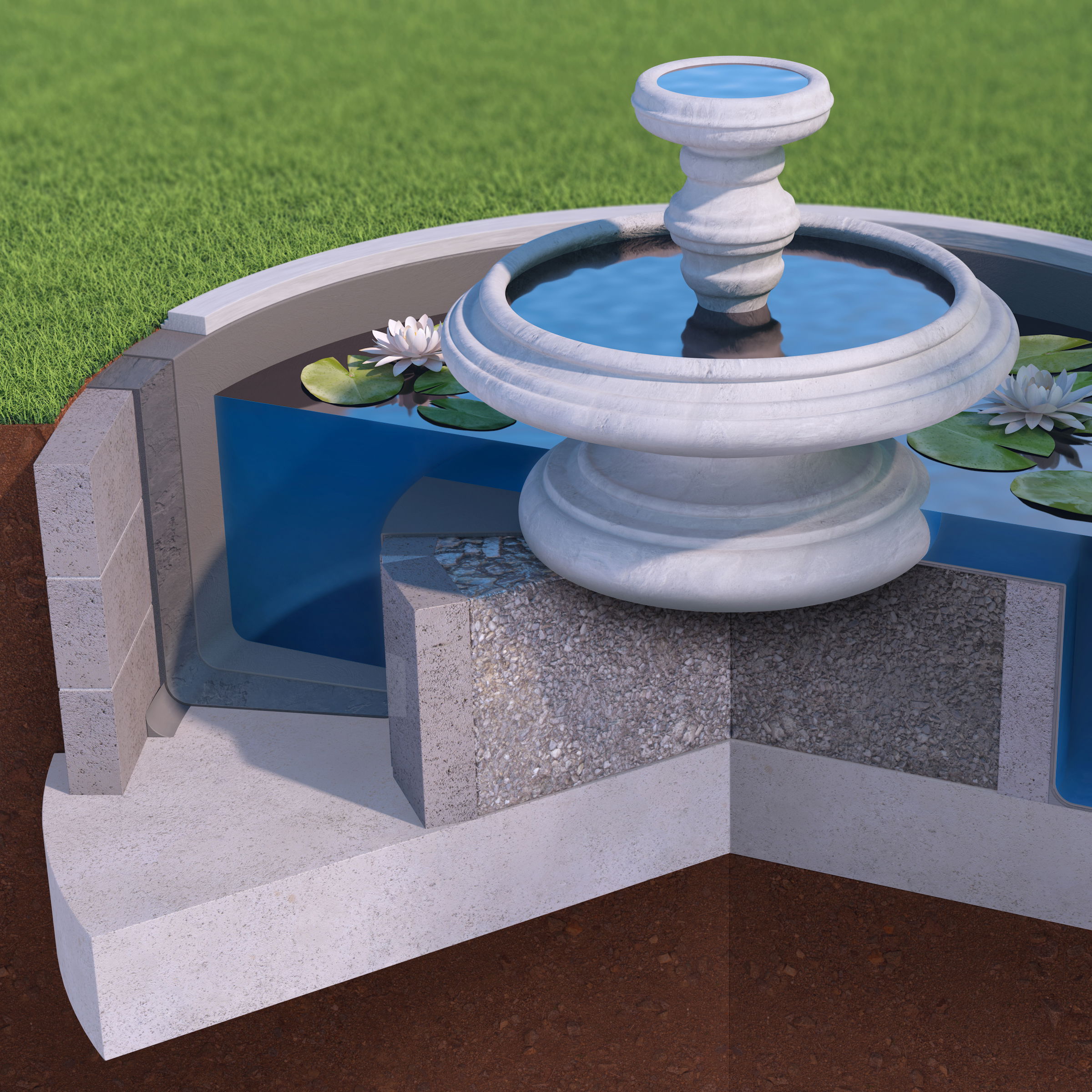 Fountain Pond Diagram (square)