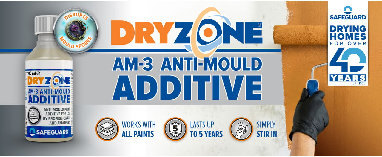 Dryzone Anti-Mould Additive is compatible with all paints.