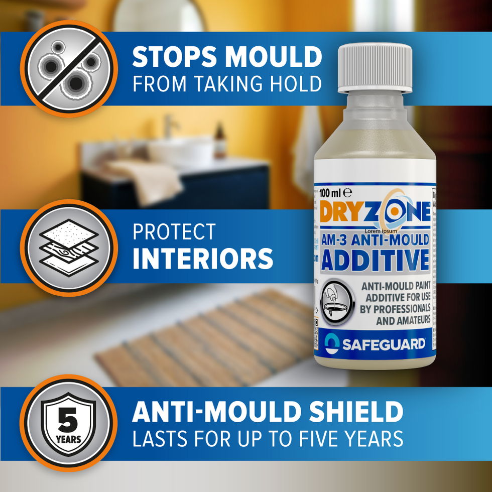 Dryzone Anti-Mould Additive stops mould from taking hold.