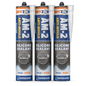 Dryzone AM-2 Anthracite Silicone Sealant 3-pack