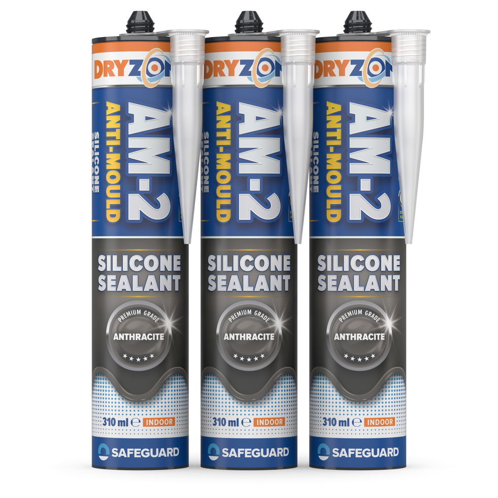 Dryzone AM-2 Anthracite Silicone Sealant 3-pack