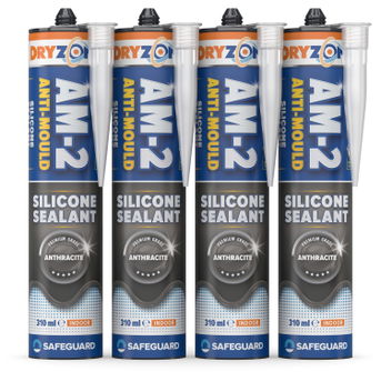Dryzone AM-2 Anthracite Silicone Sealant 4-pack