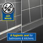 Creates a hygienic seal for bathrooms and kitchens.