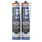 310ml Dryzone AM-2 Silicone Sealant BLACK cartridge 2-pack