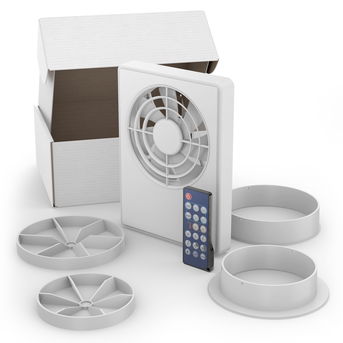 Dryzone Continuous Running dMEV Fan Kit display (white b/g)