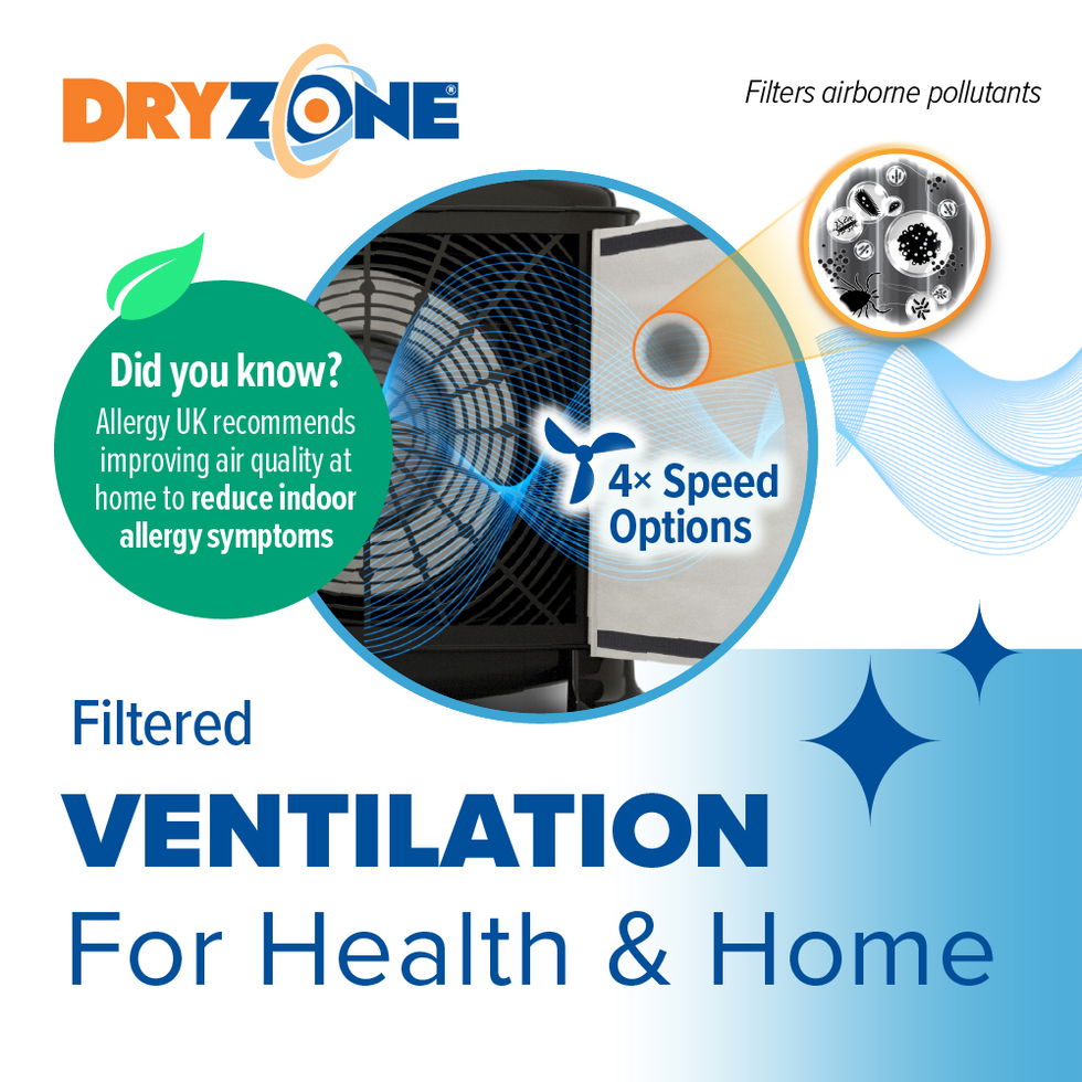 Filtered ventilation for health and home with Dryzone Loft Cube PIV