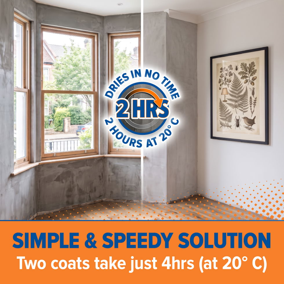 Apply 2 coats in just 4 hours