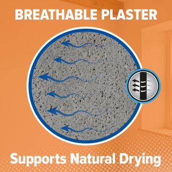 Dryzone Fast-Set Plaster supports natural drying.