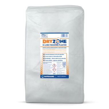 Dryzone Hi-Lime Finishing Plaster 20 kg bag (white b/g)