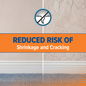 Reduced risk of shrinkage and cracking