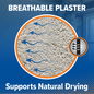 Breathable plaster supports natural drying.