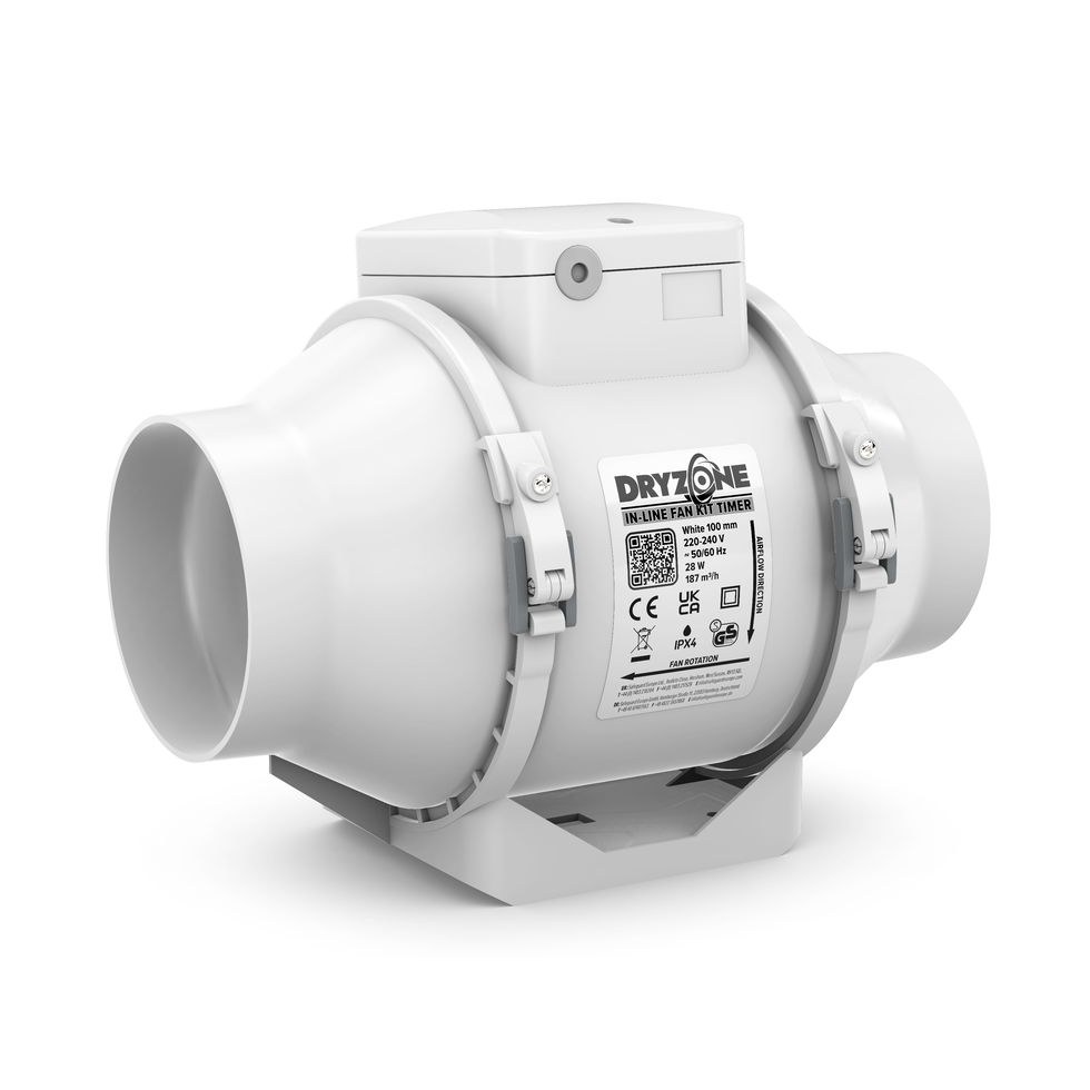Dryzone In-line fan (white b/g)