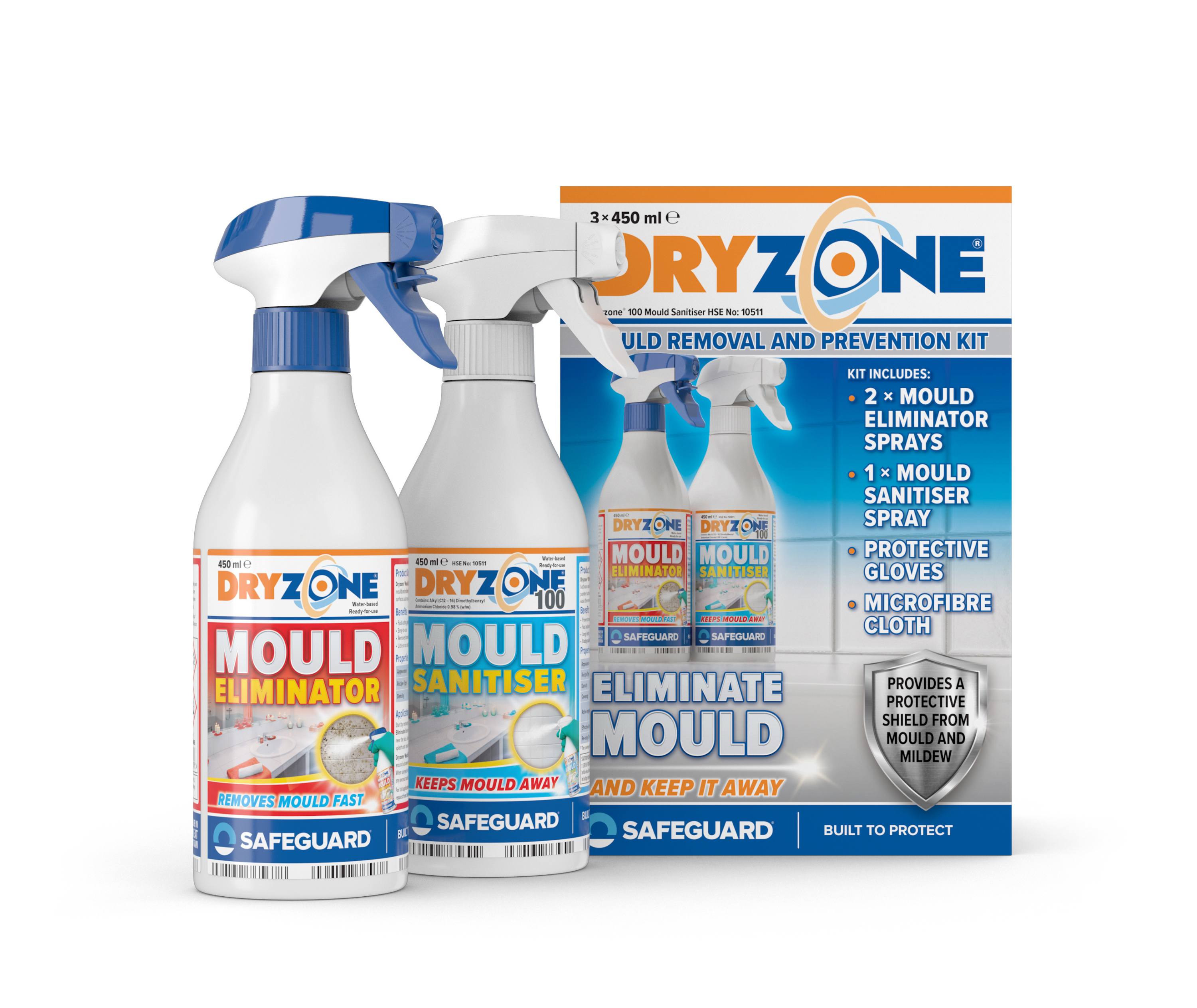 Dryzone Mould Removal and Prevention Kit 450ml Sprays resized