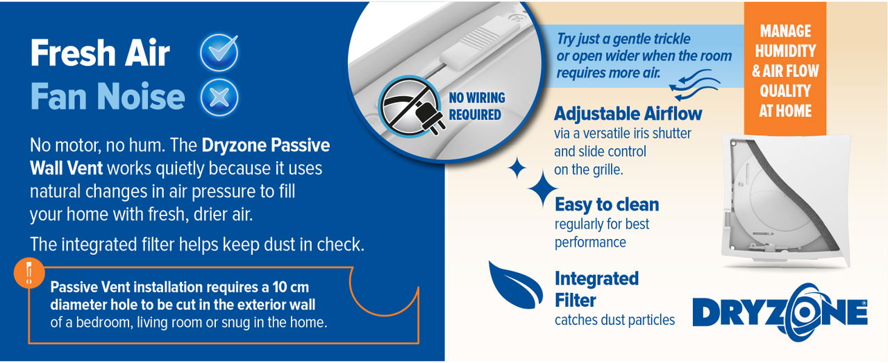 Dryzone Passive Wall Vent desktop 3
