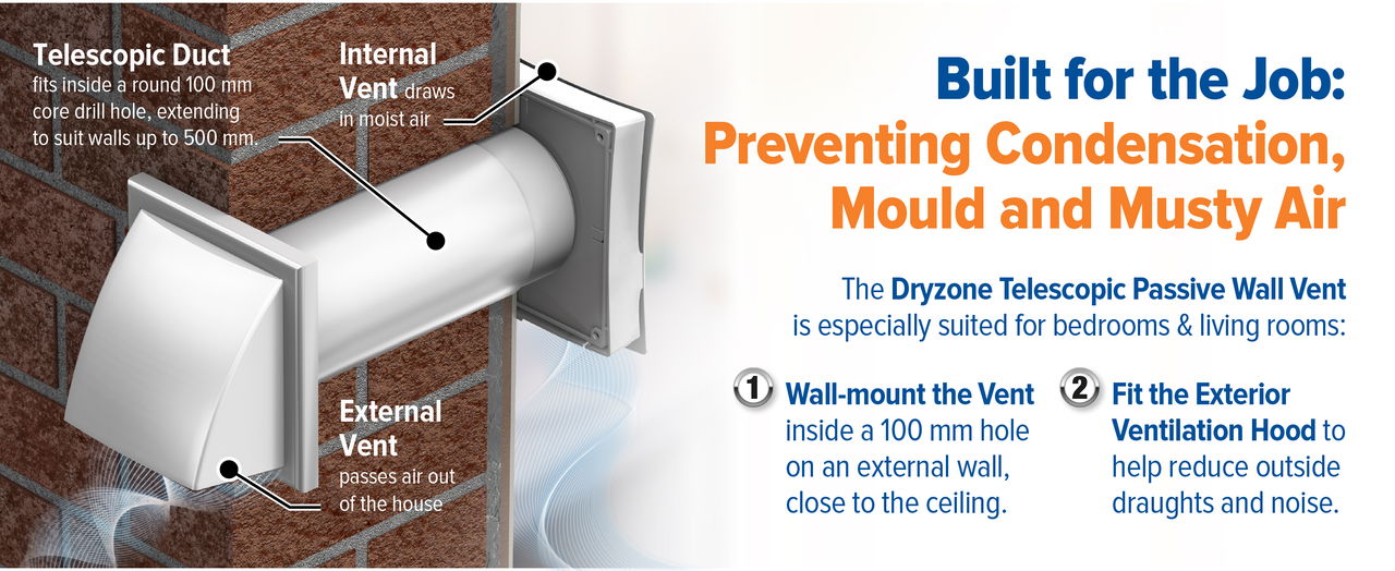Dryzone Passive Wall Vent desktop 3
