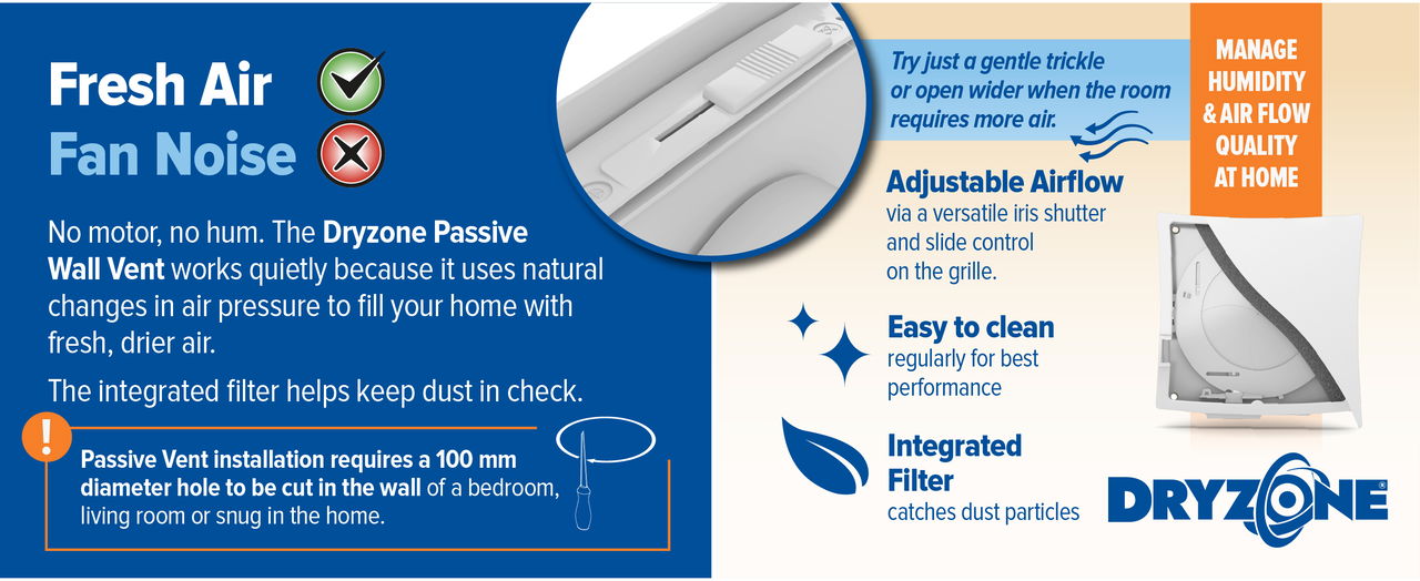 Dryzone Passive Wall Vent desktop 4