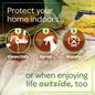 Protects your home indoors or outside too.
