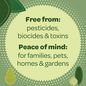 Free from pesticides for peace of mind