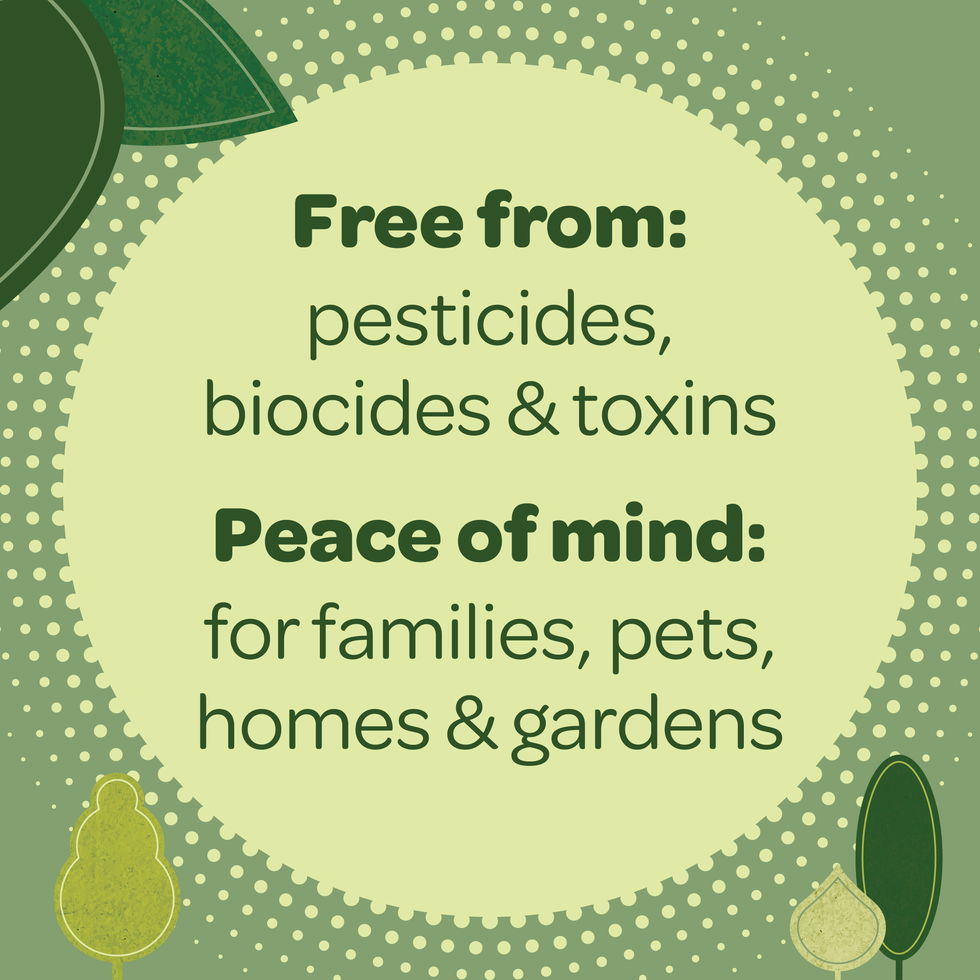 Free from pesticides for peace of mind
