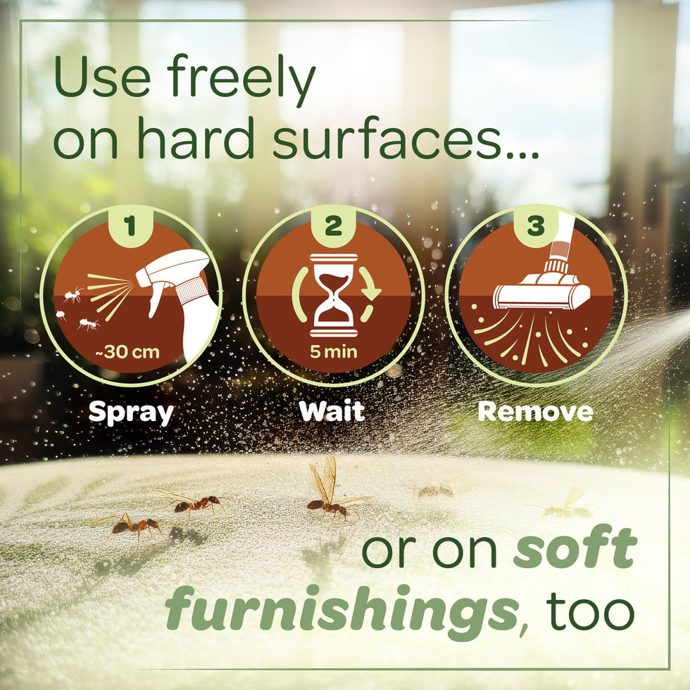 Use on hard surfaces and soft furnishings