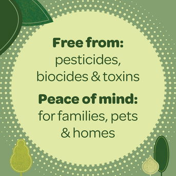 Free from pesticides for peace of mind