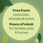 Free from pesticides for peace of mind