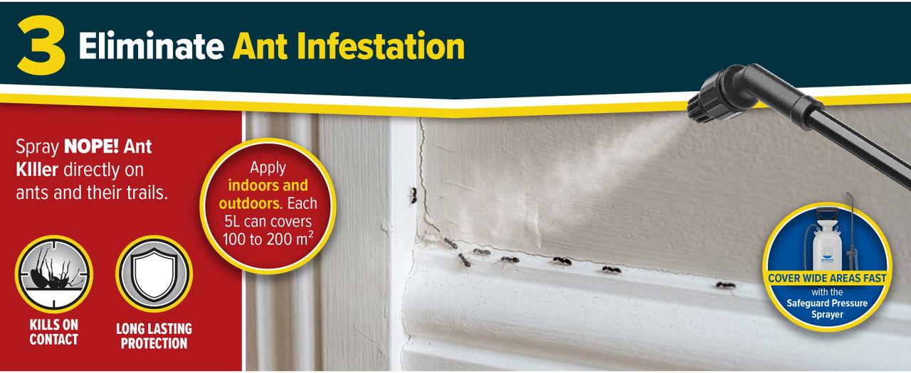 Eliminate ant infestations with NOPE! 5L