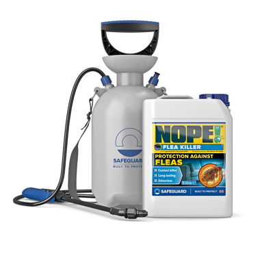 NOPE! Flea Killer 5 Litres with Low-Pressure Pump-Action Pressure Sprayer (white b/g)