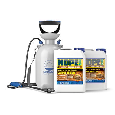 NOPE CP Carpet Beetle Killer 2 x 5 Litre and Sprayer